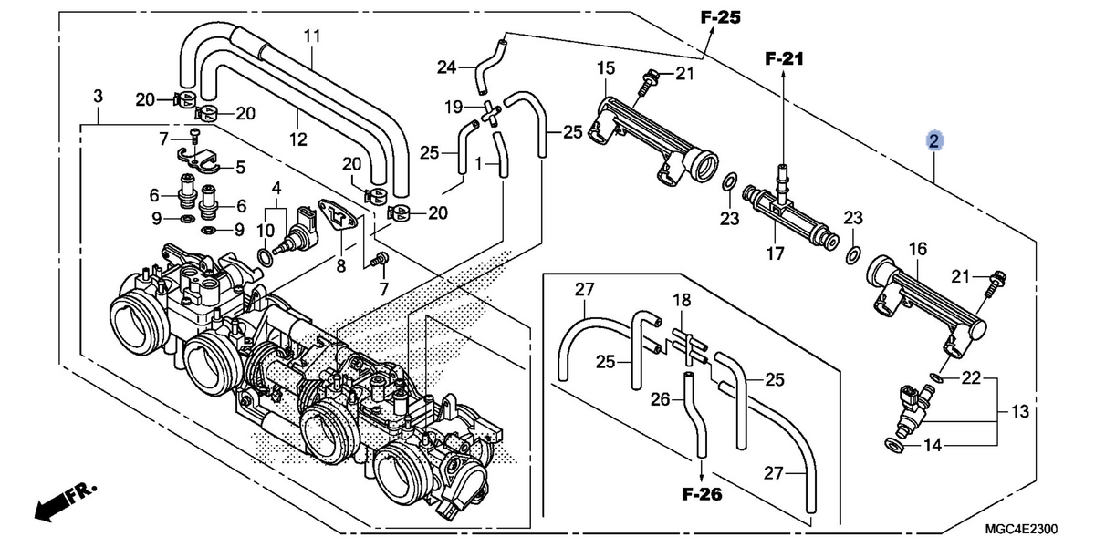 Honda OEM part 16400-MGC-A22
