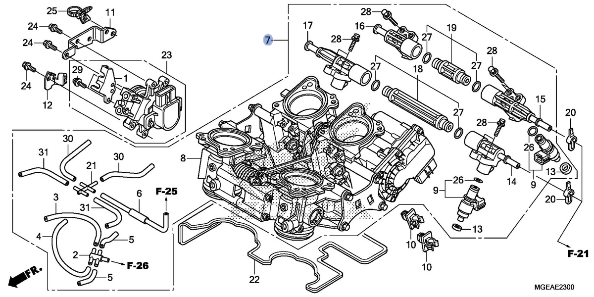 Honda OEM part 16400-MGE-773