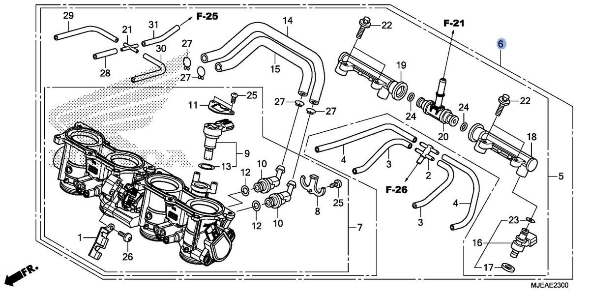 Honda OEM part 16400-MJE-L01