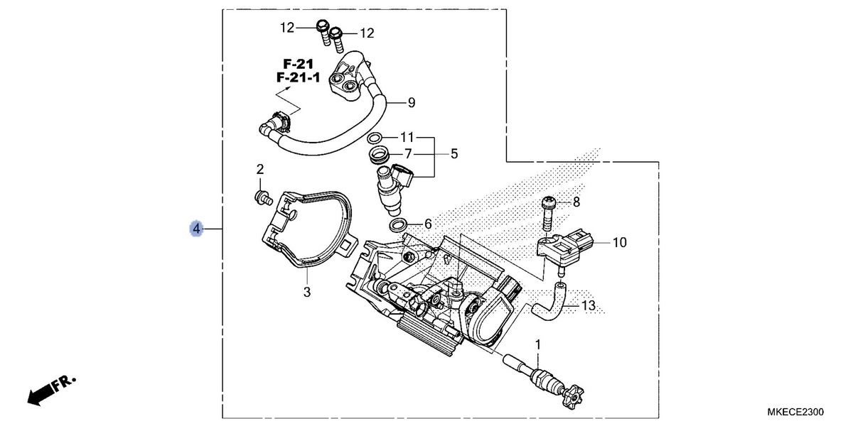 Honda OEM part 16400-MKE-AF1