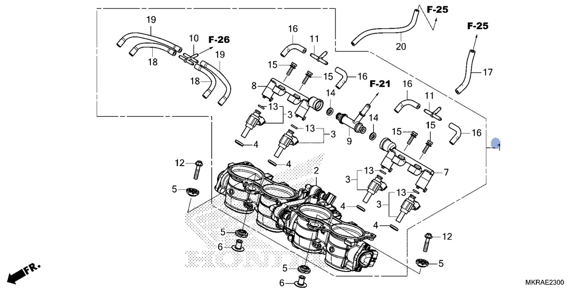 Honda OEM part 16400-MKR-AH1