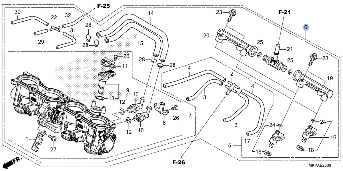 Honda OEM part 16400-MKY-L91