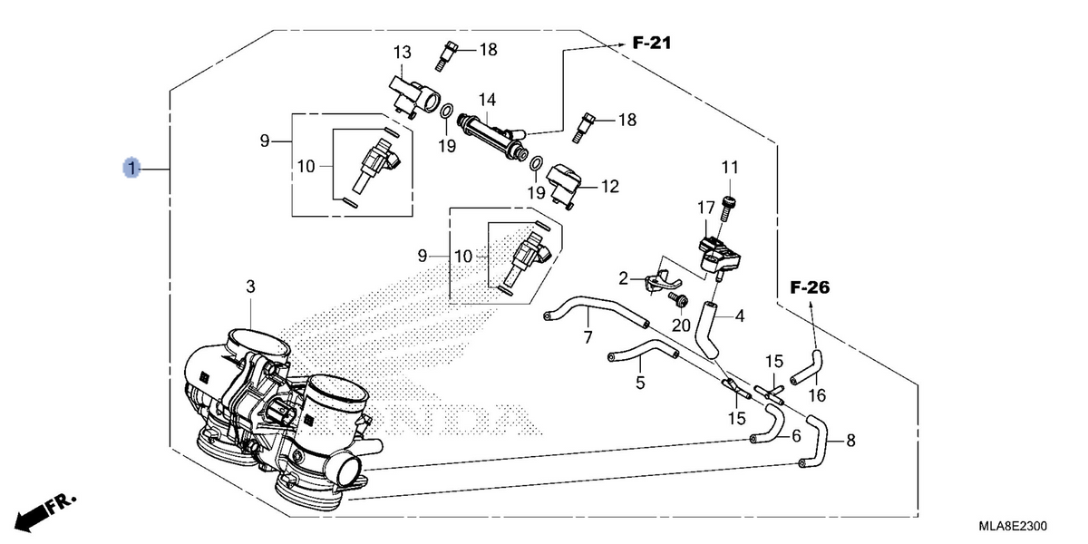 Honda OEM part 16400-MLA-BA1