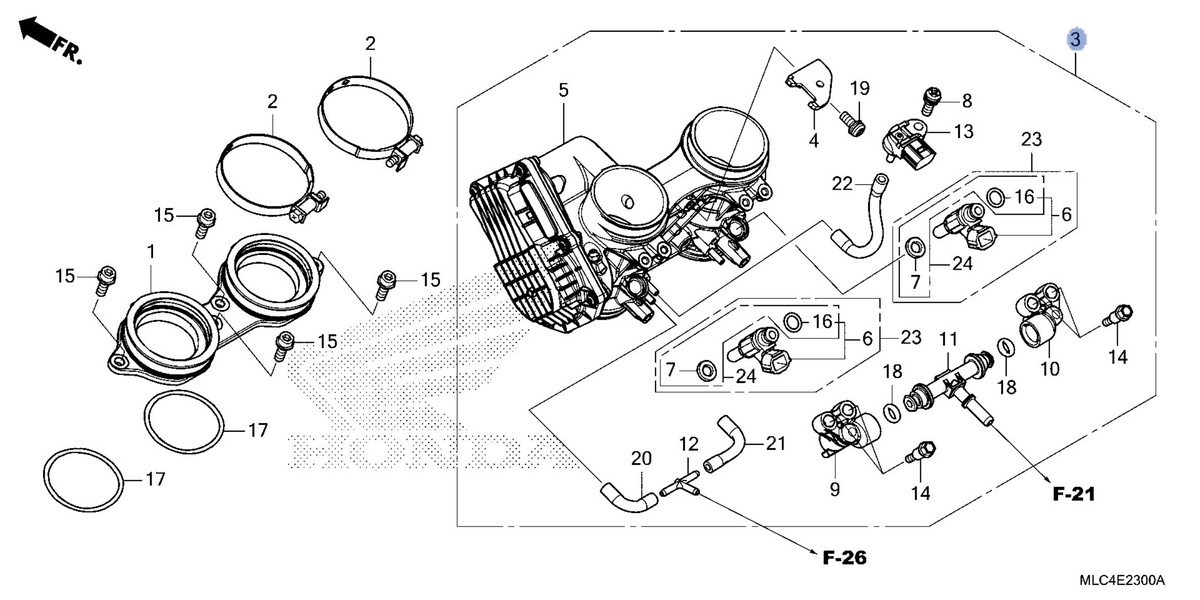 Honda OEM part 16400-MLB-D01