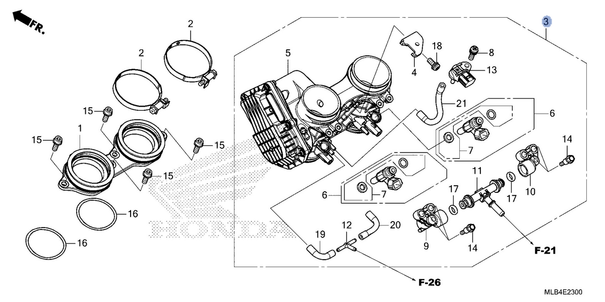 Honda OEM part 16400-MLB-D21