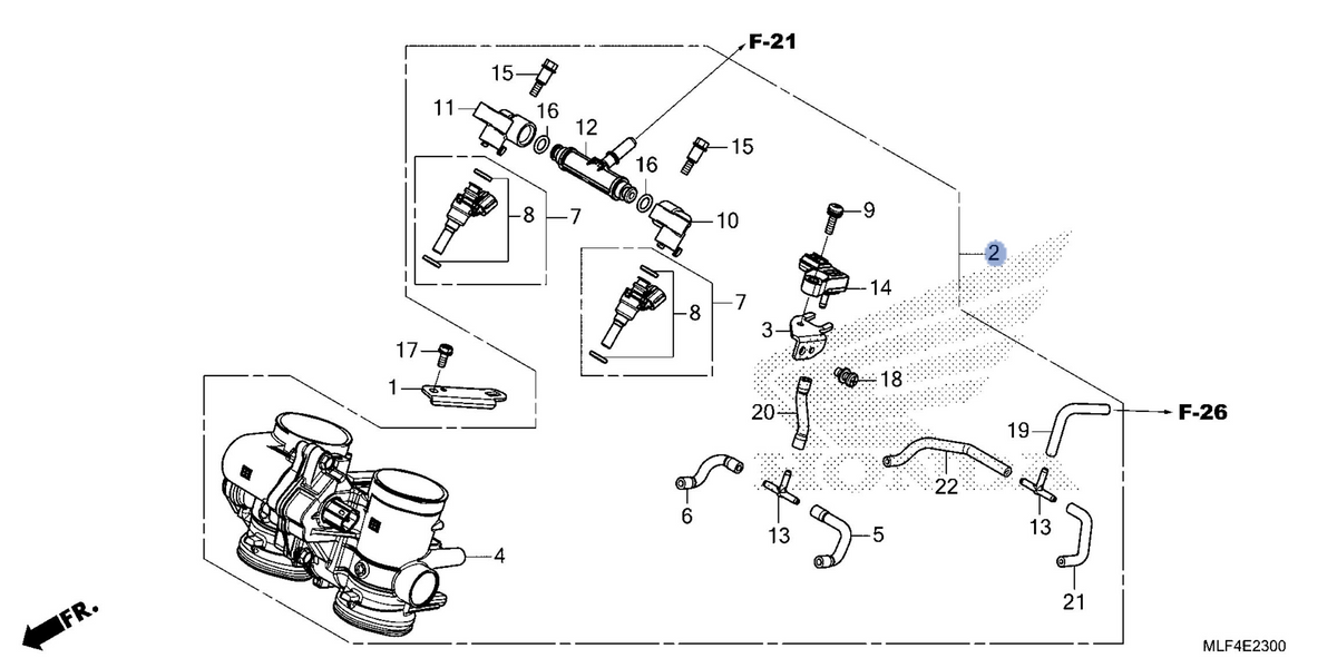 Honda OEM part 16400-MLF-E81