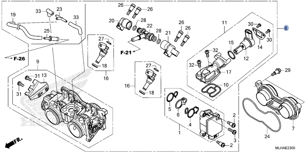 Honda OEM part 16400-MLH-A41
