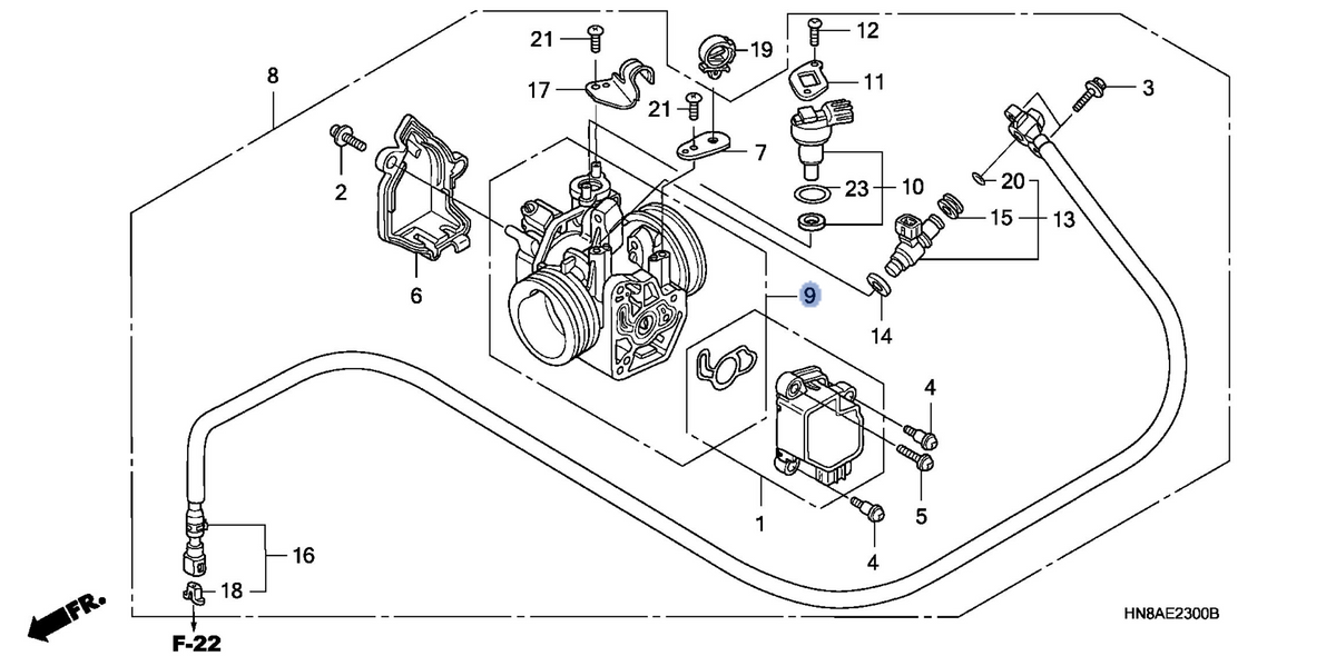 Honda OEM part 16401-HN8-A61
