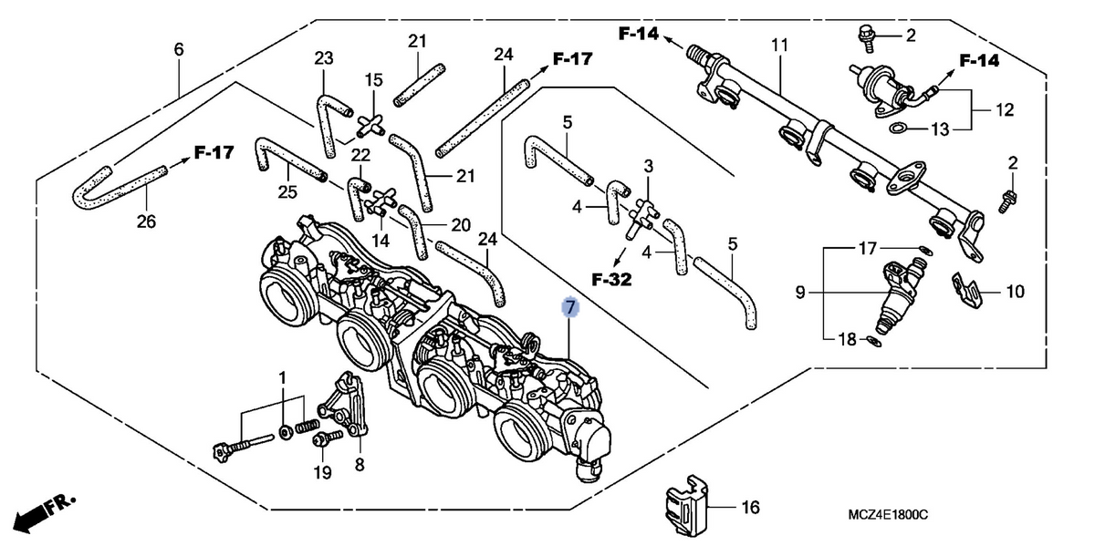 Honda OEM part 16401-MCZ-771