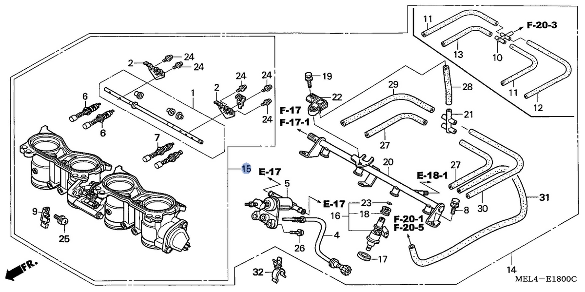 Honda OEM part 16401-MEL-L21