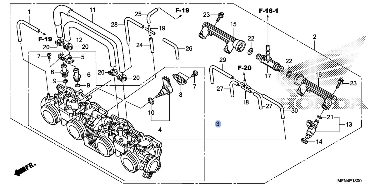 Honda OEM part 16401-MFN-L61