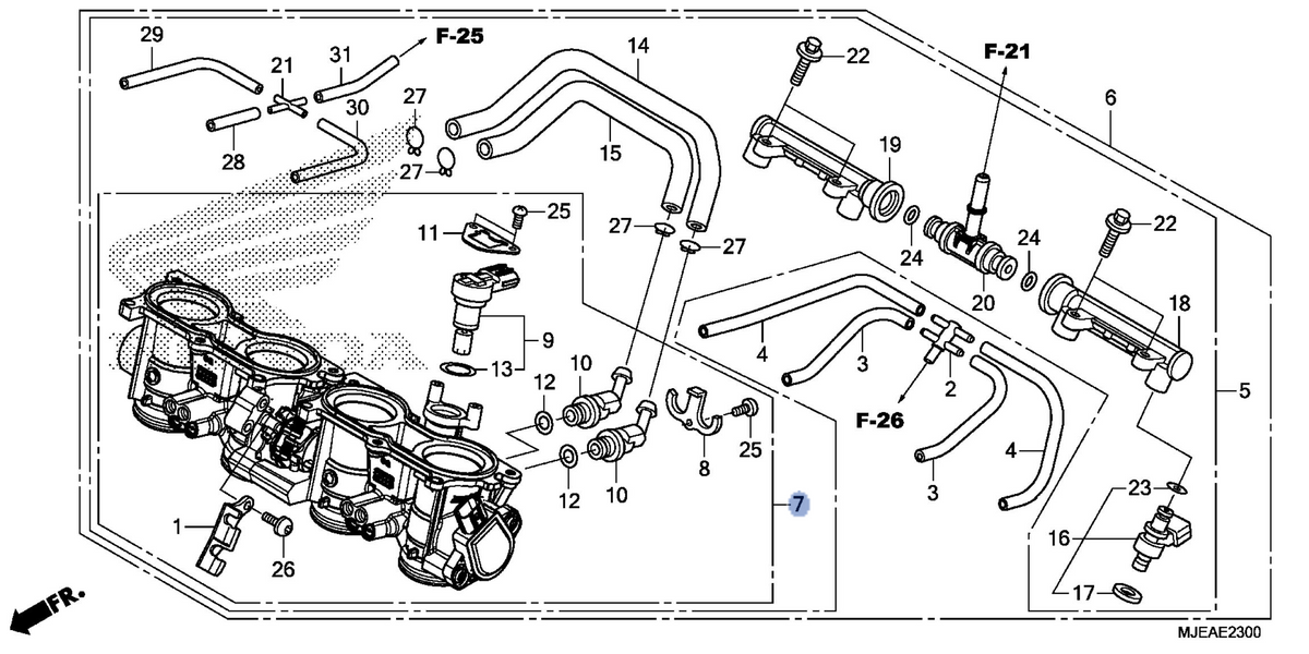 Honda OEM part 16401-MJE-A01