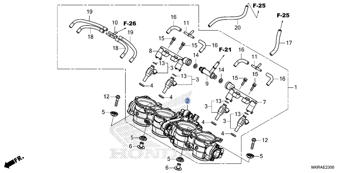 Honda OEM part 16401-MKR-AH1