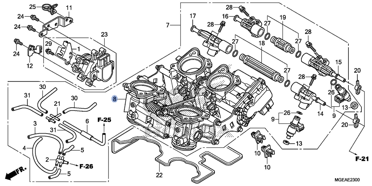 Honda OEM part 16402-MGE-771