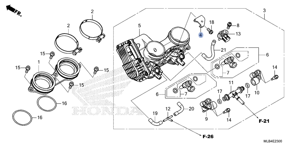 Honda OEM part 16402-MLB-D01