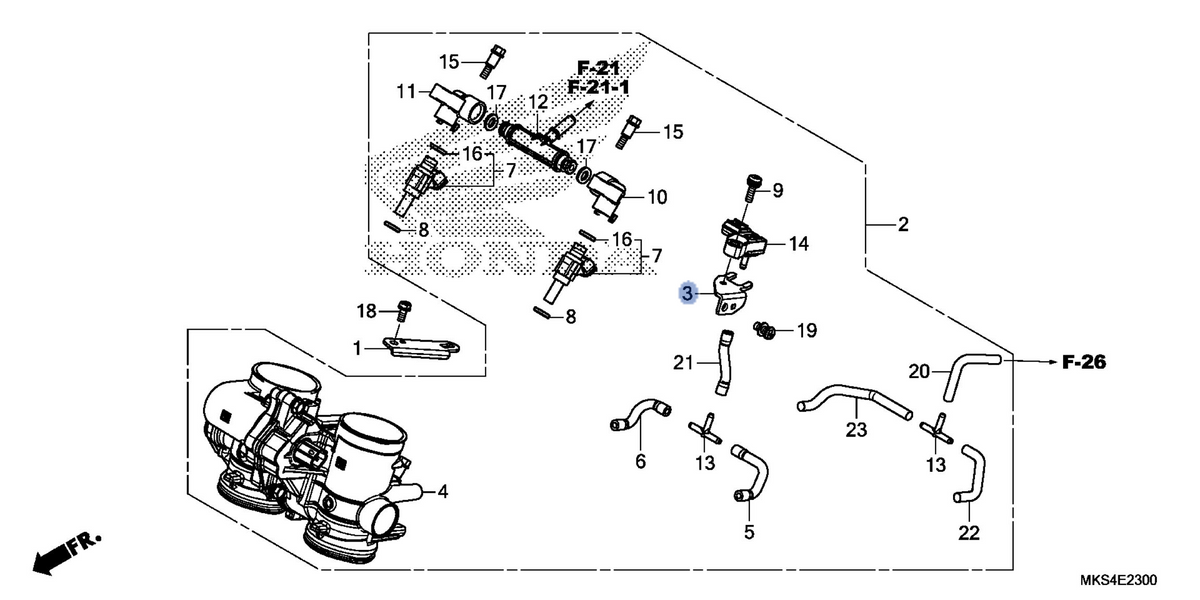 Honda OEM part 16406-MKS-E01