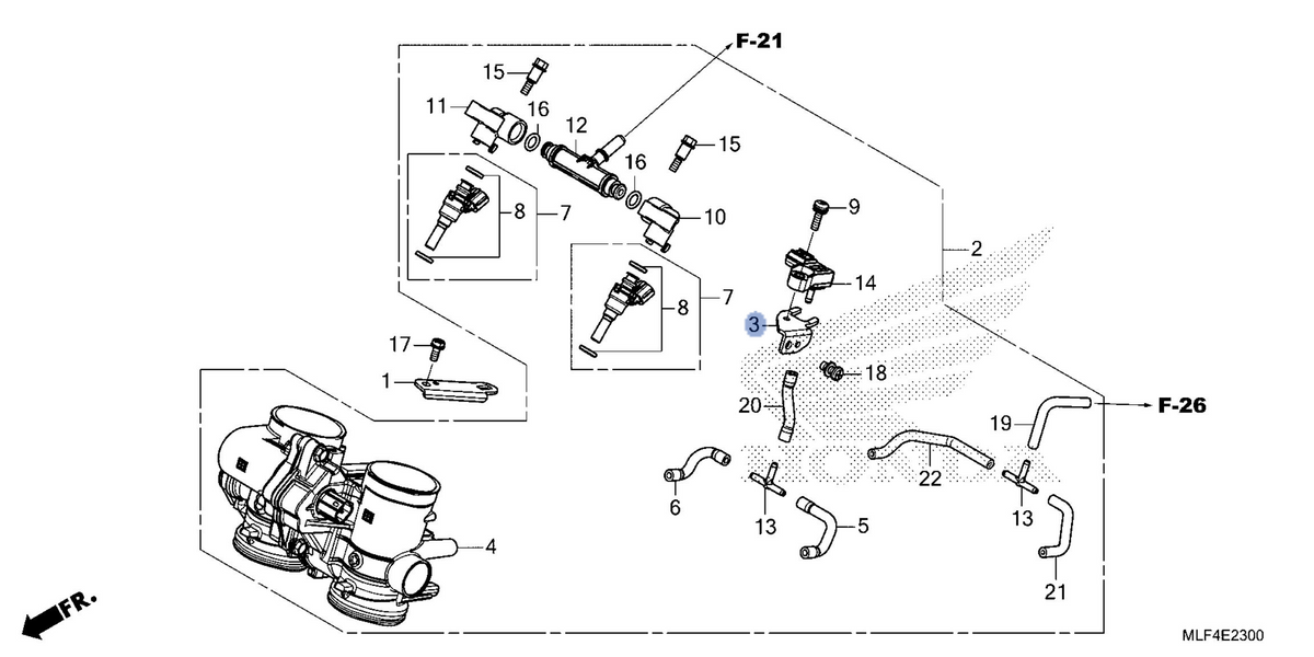 Honda OEM part 16406-MLF-E81