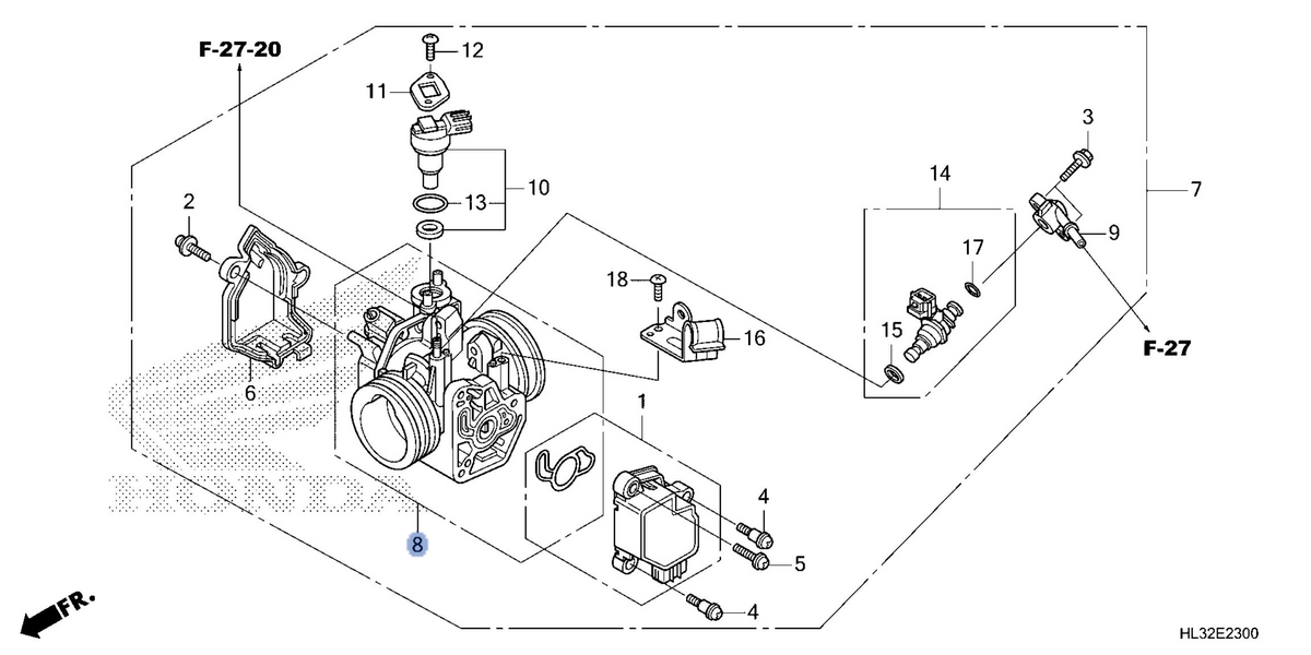 Honda OEM part 16410-HL3-D41