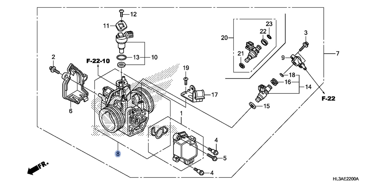 Honda OEM part 16410-HL3-G01