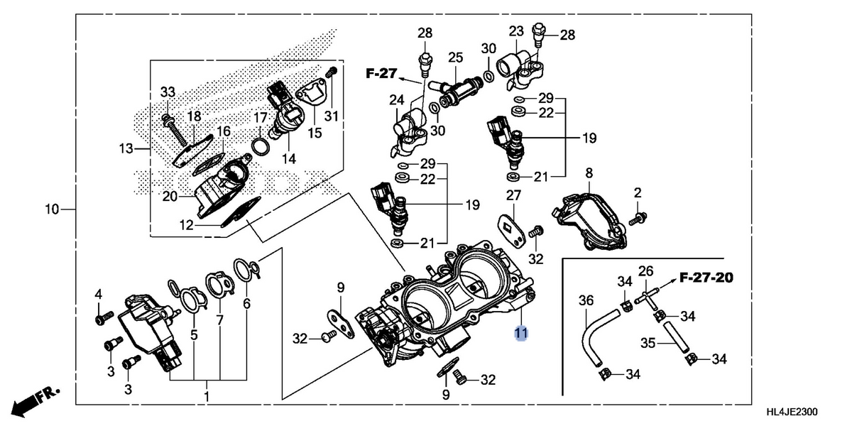 Honda OEM part 16410-HL4-G01
