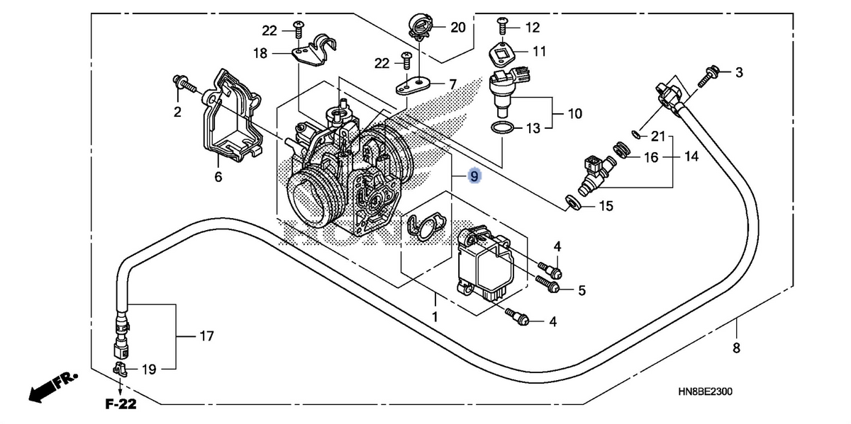 Honda OEM part 16410-HN8-F41