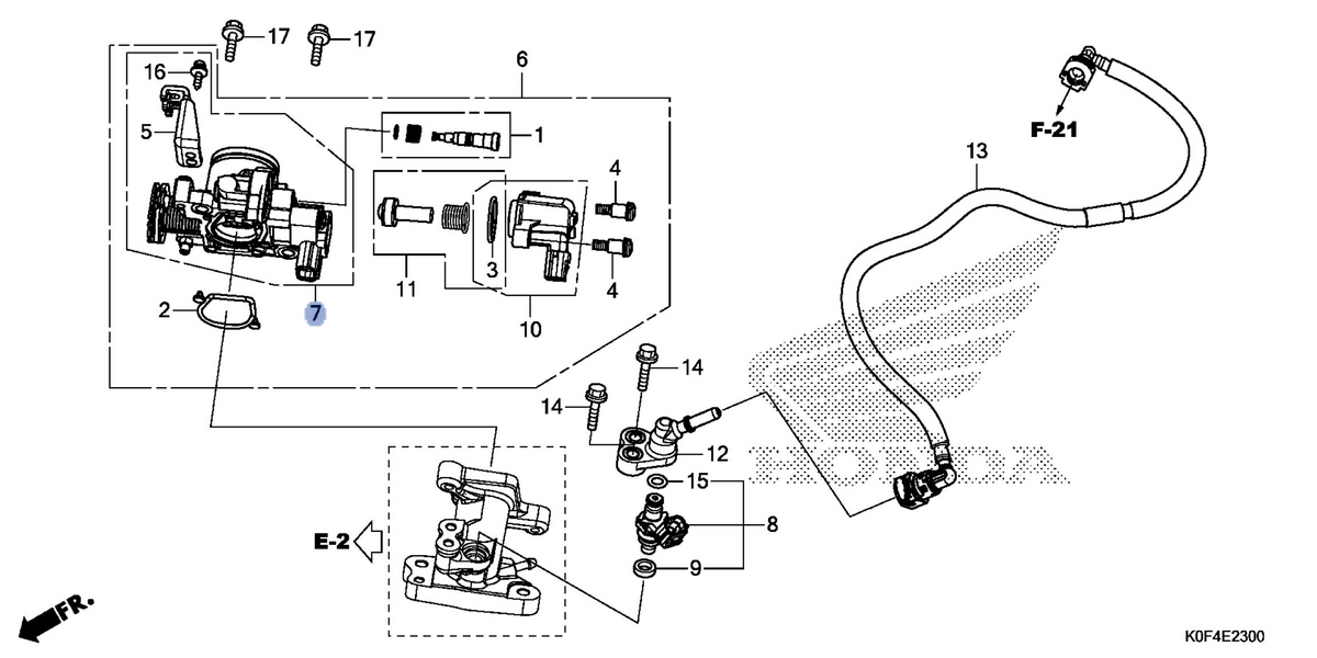 Honda OEM part 16410-K0F-D11