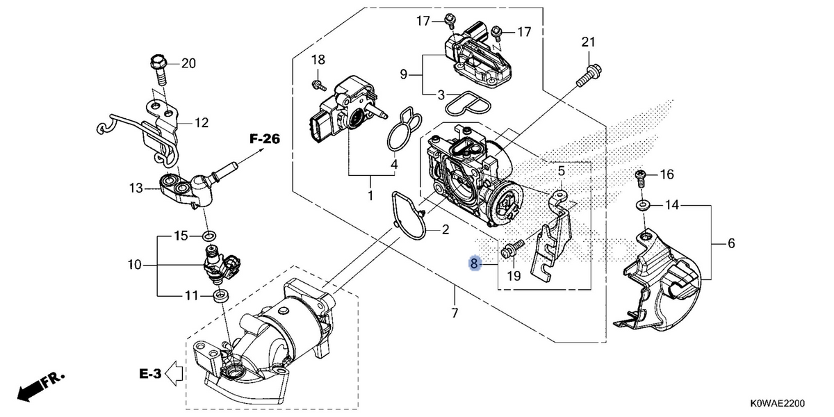 Honda OEM part 16410-K0R-V02