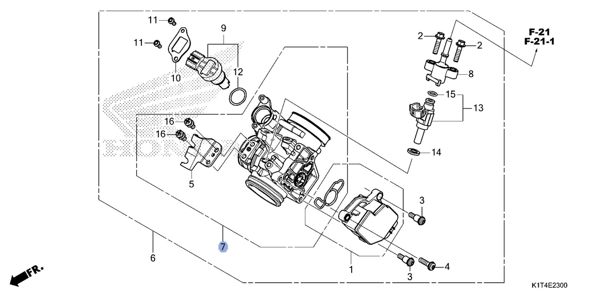 Honda OEM part 16410-K1T-E11