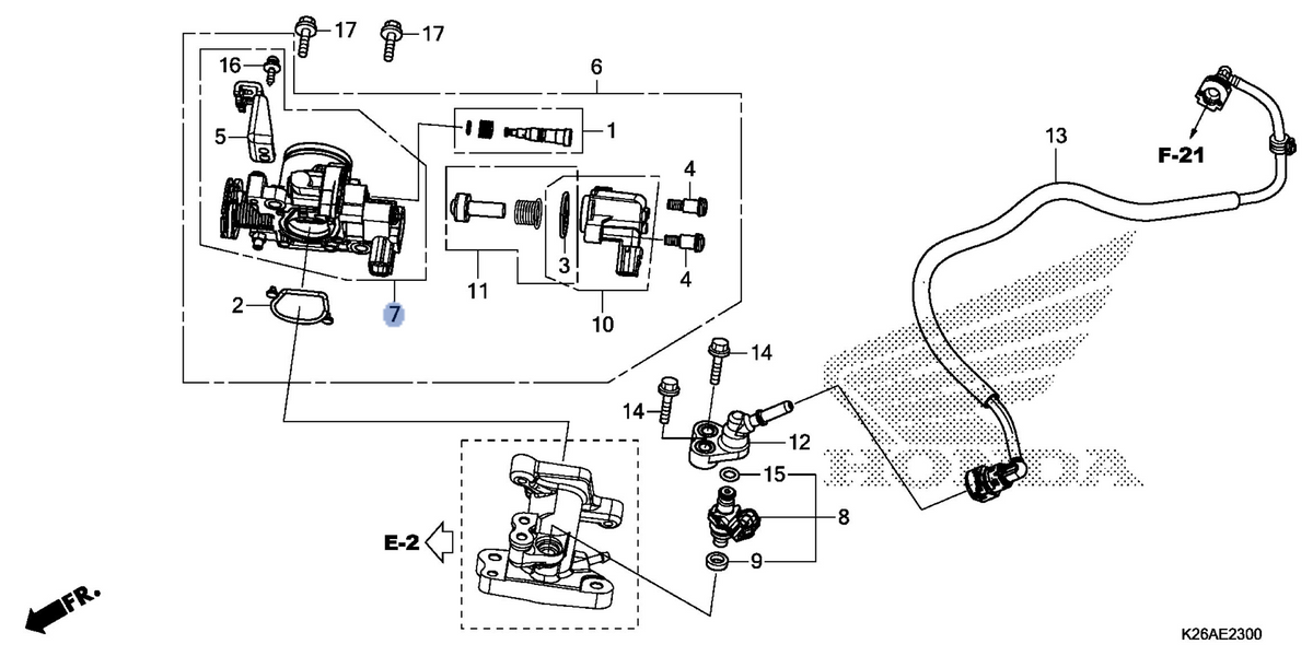 Honda OEM part 16410-K26-B11