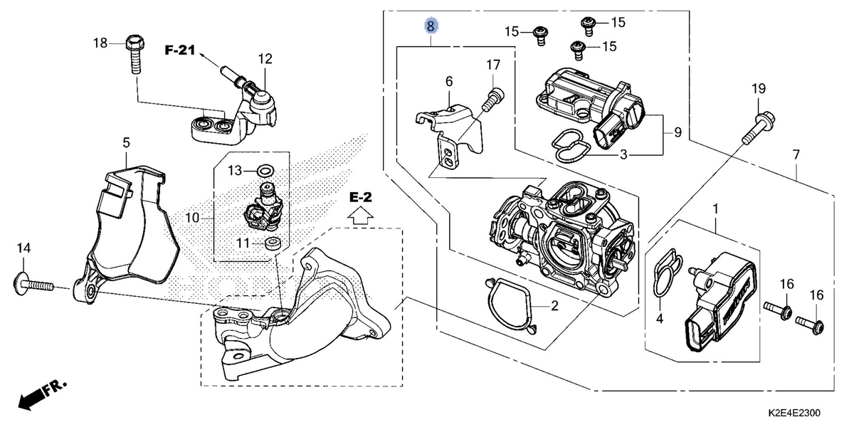 Honda OEM part 16410-K2E-T01