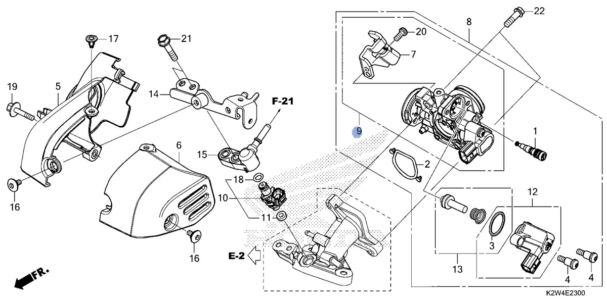 Honda OEM part 16410-K2W-D11