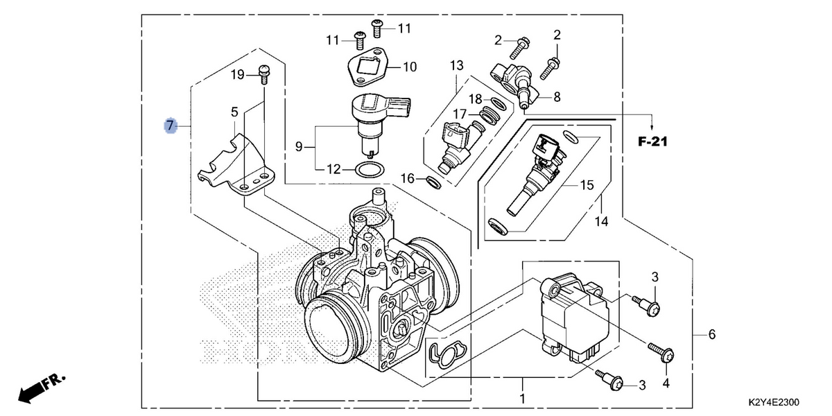 Honda OEM part 16410-K2Y-J41