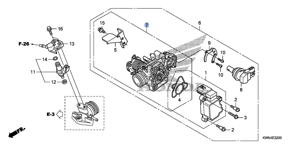 Honda OEM part 16410-KWN-901