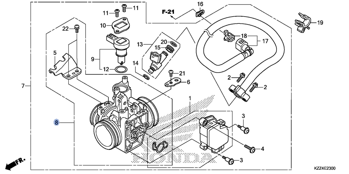 Honda OEM part 16410-KZZ-901