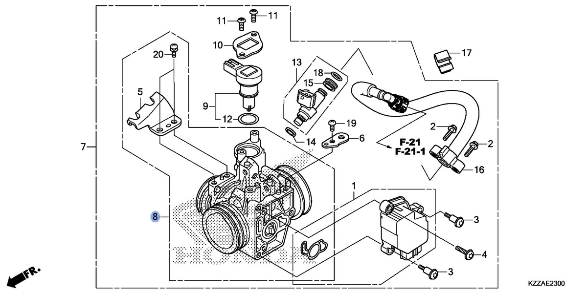 Honda OEM part 16410-KZZ-D21