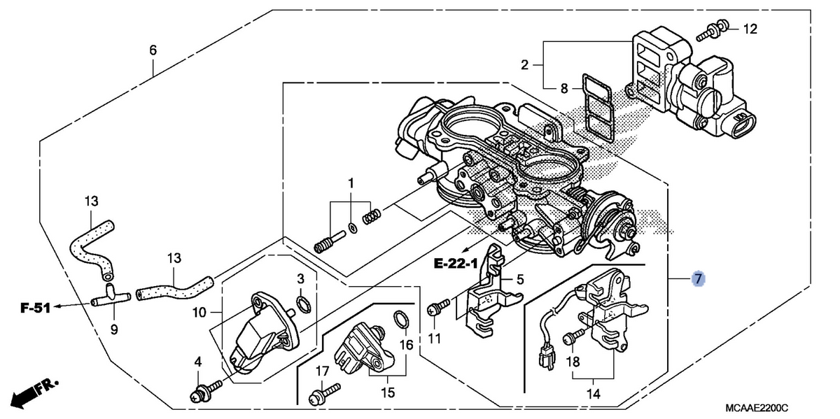 Honda OEM part 16410-MCA-A61