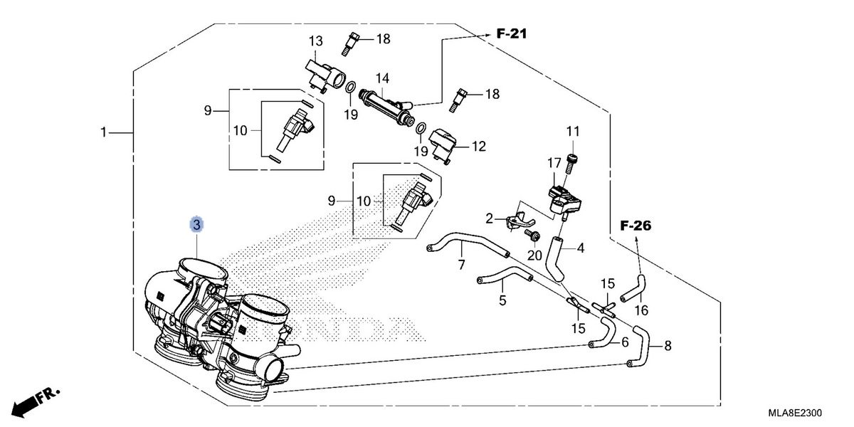 Honda OEM part 16410-MLA-BA1