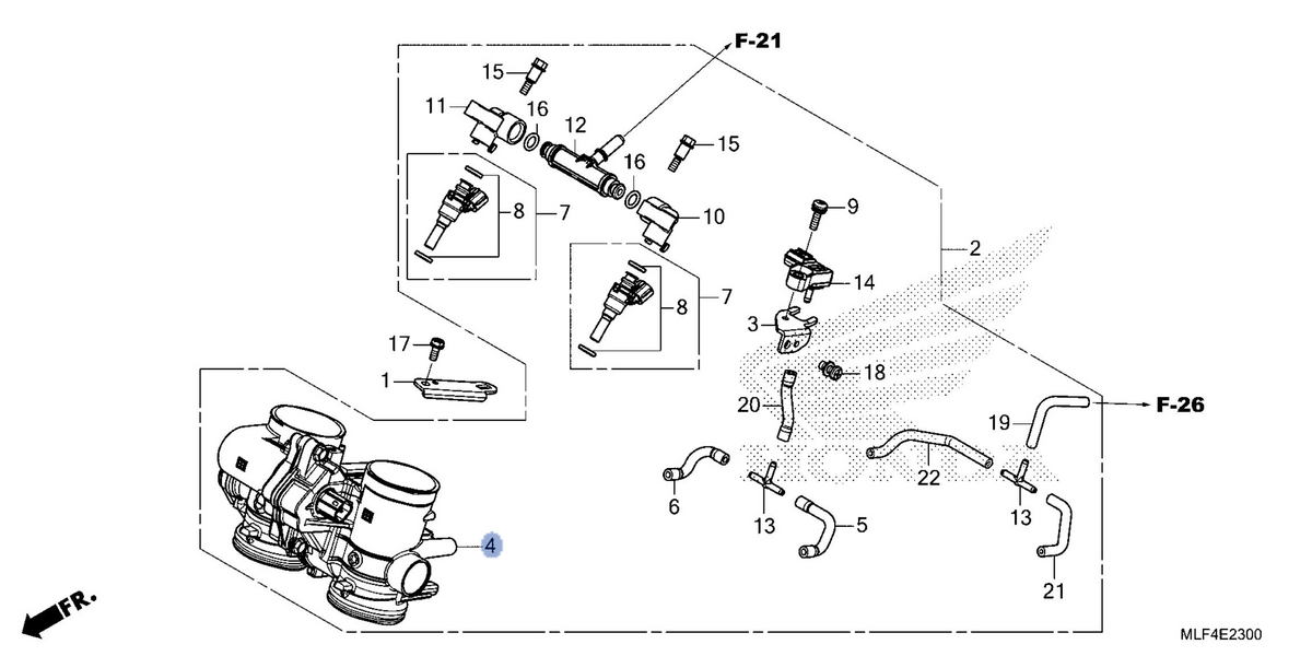 Honda OEM part 16410-MLF-E81