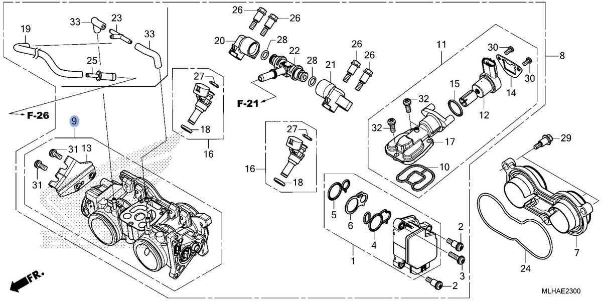 Honda OEM part 16410-MLH-A41