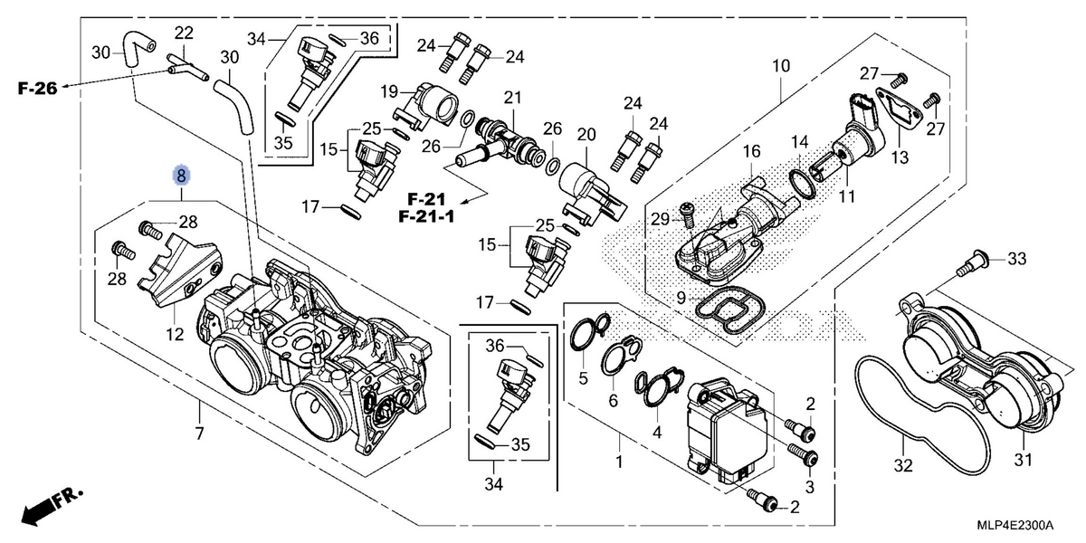 Honda OEM part 16410-MLP-AA1