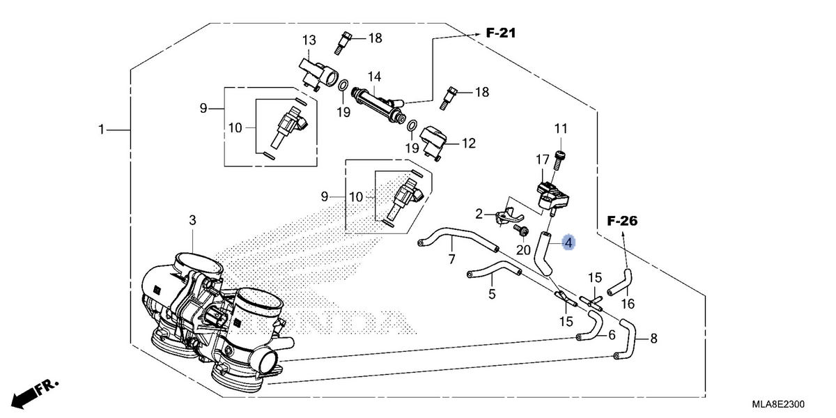 Honda OEM part 16411-MLA-A00