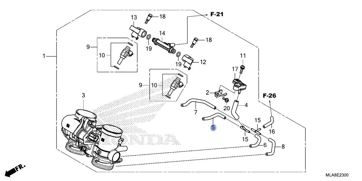 Honda OEM part 16412-MLA-A00