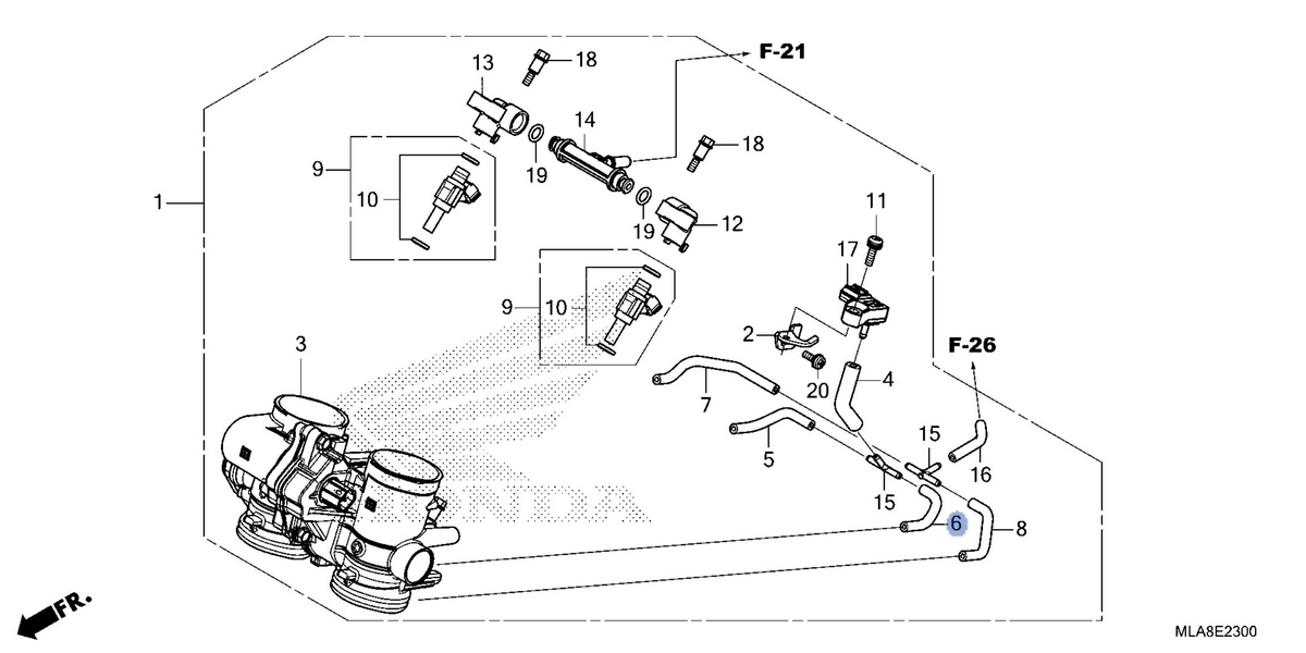 Honda OEM part 16413-MLA-A00