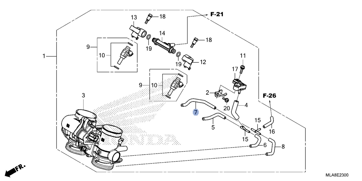 Honda OEM part 16414-MLA-A00