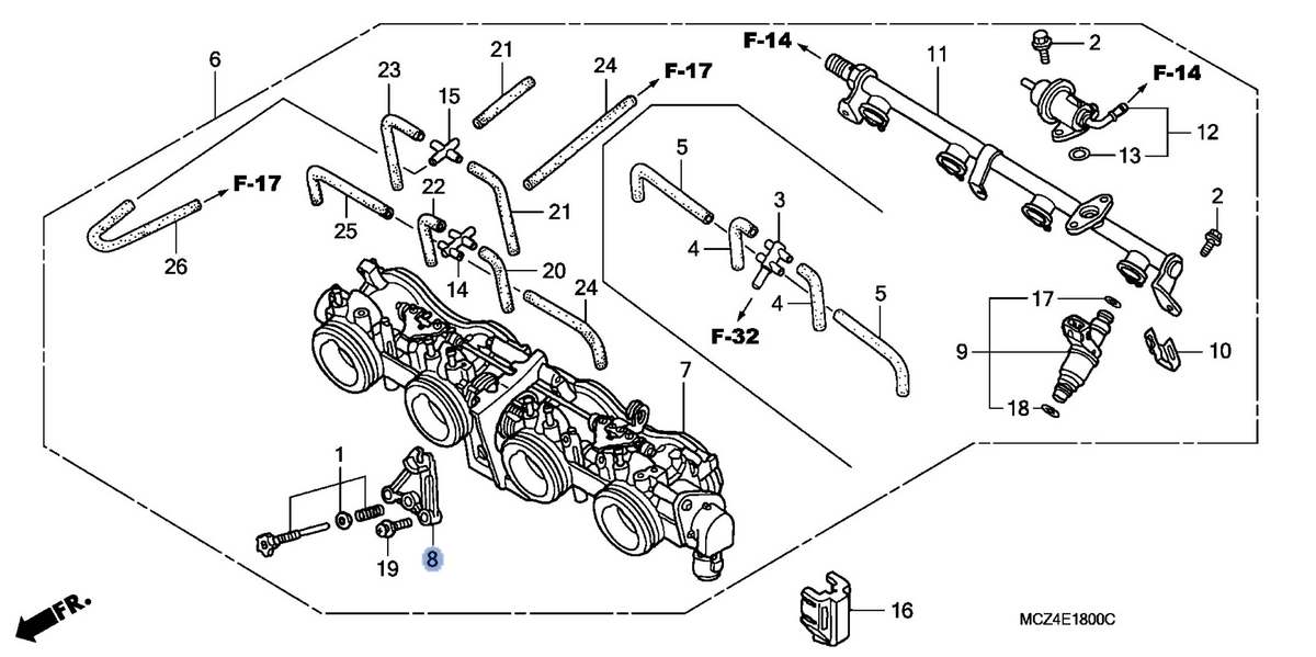 Honda OEM part 16419-MCZ-003