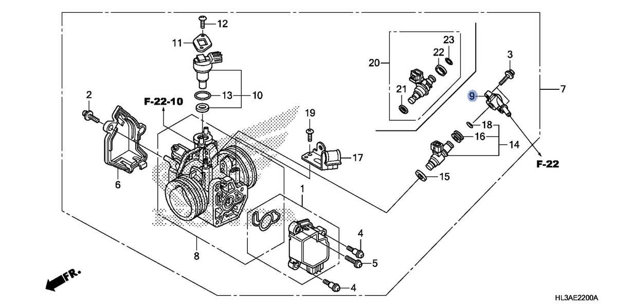 Honda OEM part 16422-HL3-F01