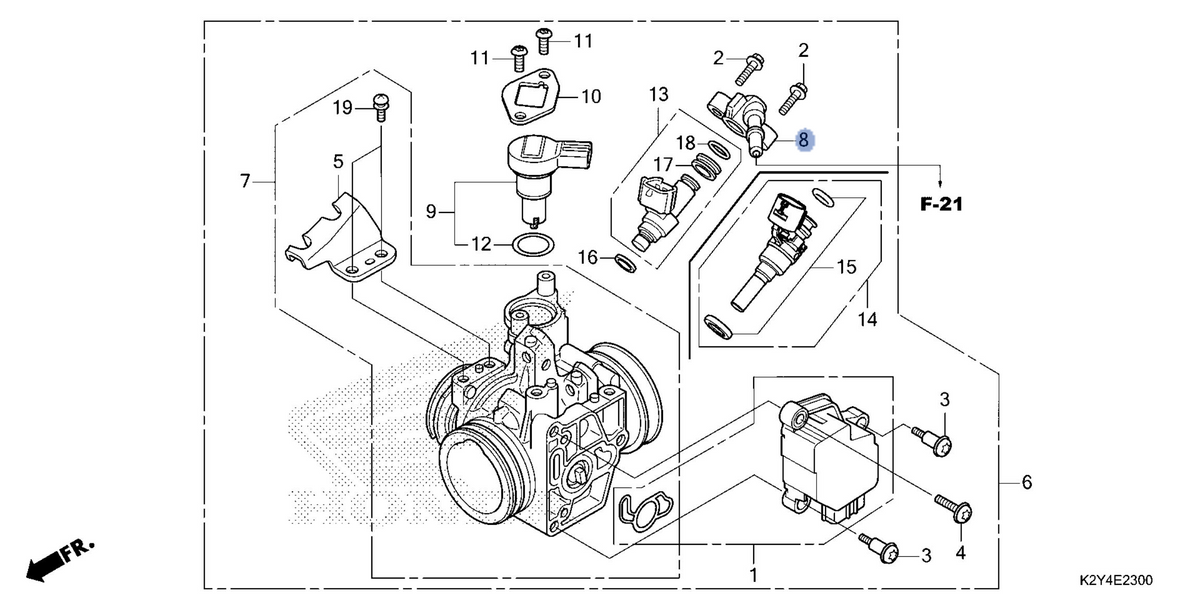 Honda OEM part 16422-K2Y-J41