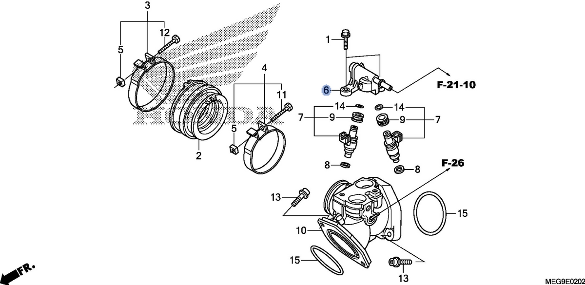 Honda OEM part 16422-MFE-640