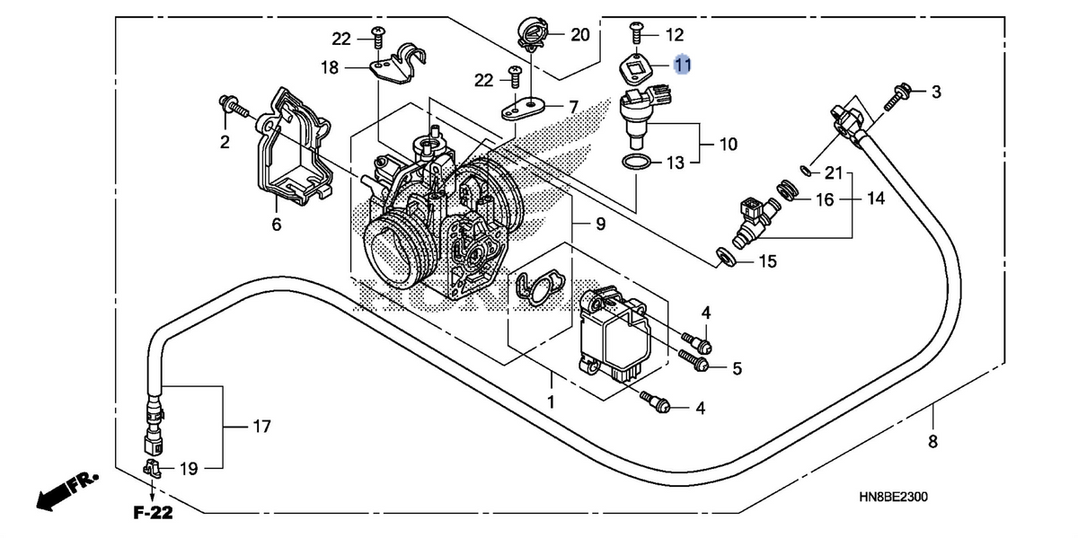 Honda OEM part 16432-HN8-A61