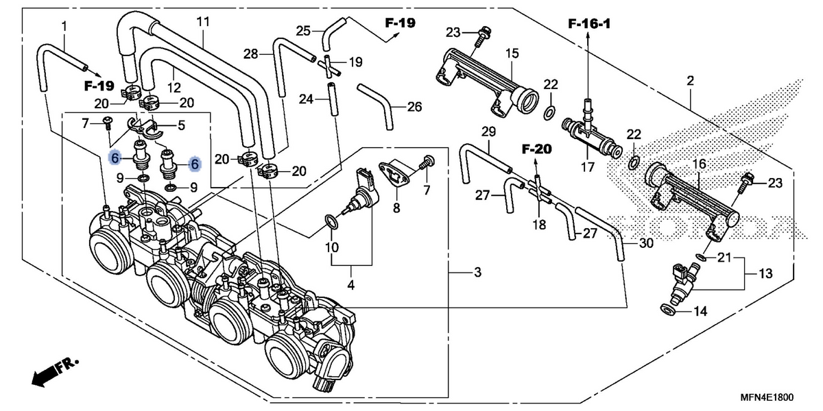 Honda OEM part 16432-MFG-D01